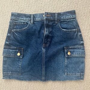 Express Blue Denim cargo Skirt